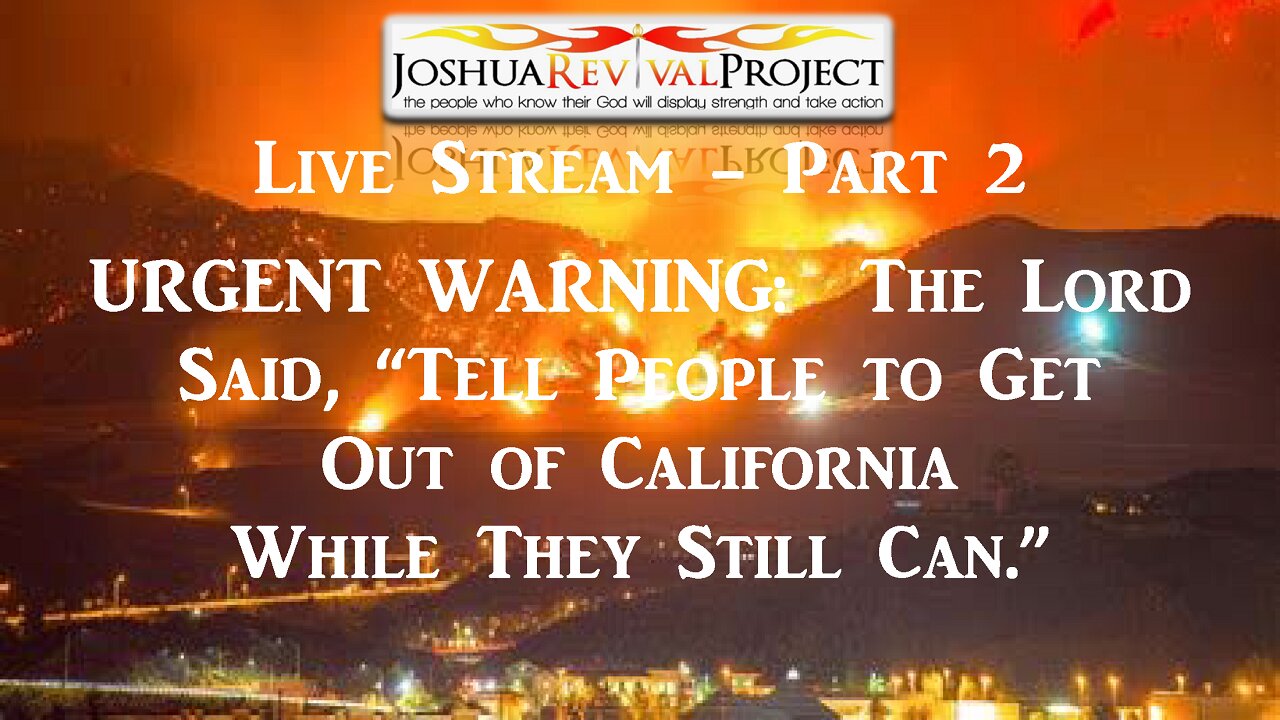 January 8, 2025 8pm Livestream - Urgent: California, L.A. & San Frrancisco | Mark C. Biteler