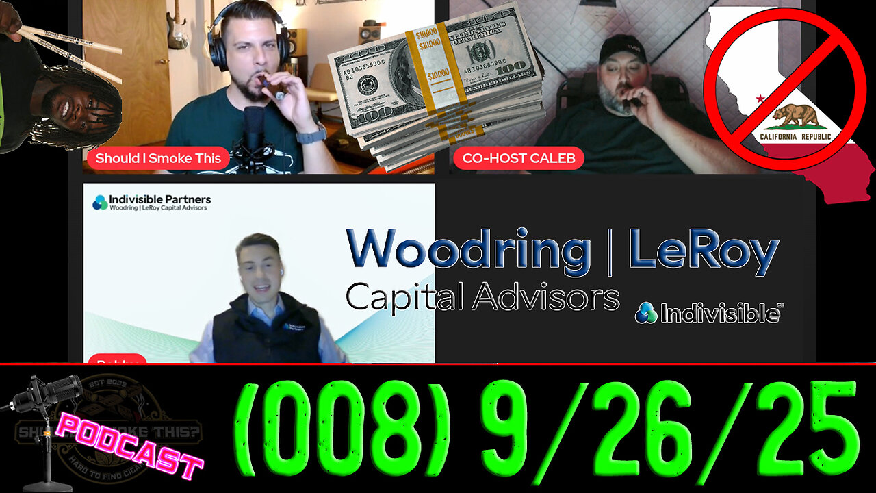 SHOULD I SMOKE THIS PODCAST (008): MONEY with Bobby, MORE Cali Bans, Thomas Pridgen, Guns