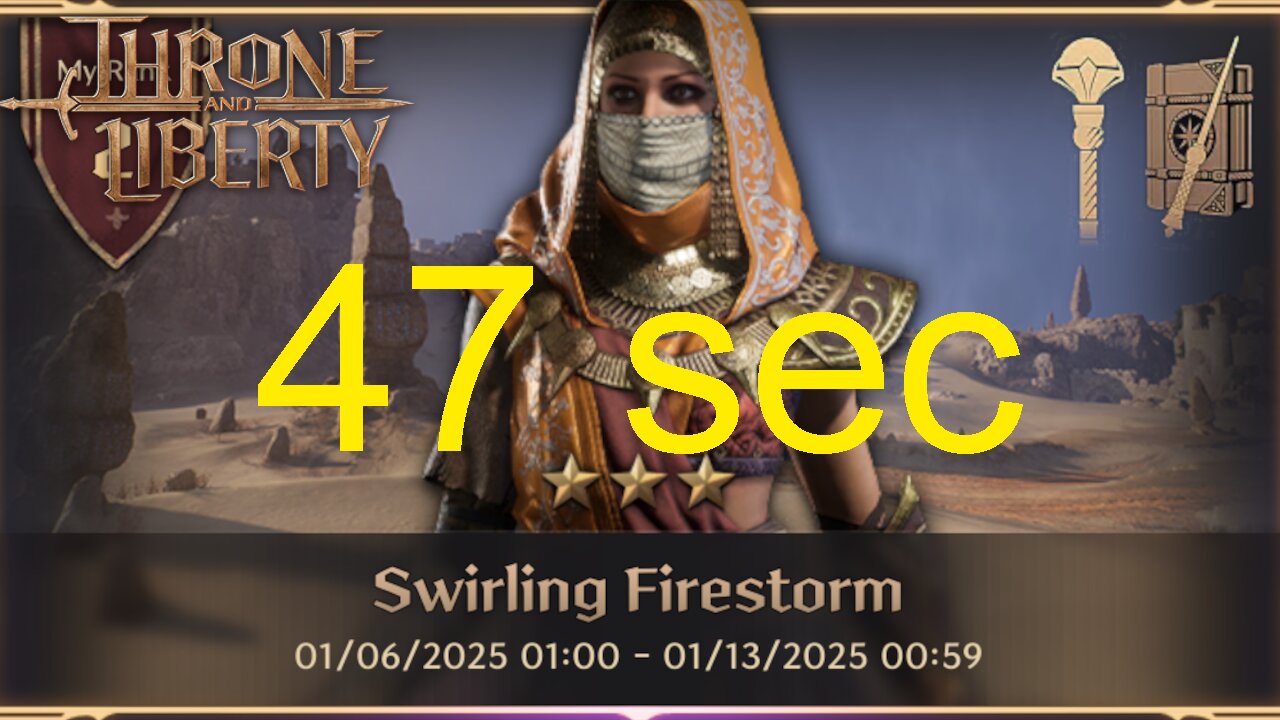 Swirling Firestorm 47 sec (Wand + Staff) - Throne and Liberty