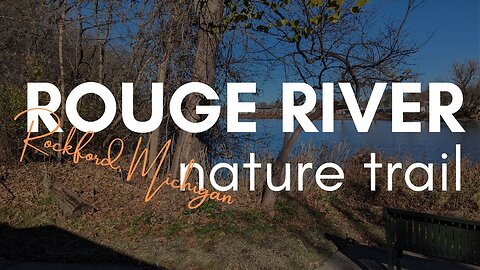 Rouge River Nature Trail, Sunny Fall Walk | Full Hike POV | Hiking ASMR, Nature ASMR | Rockford, MI