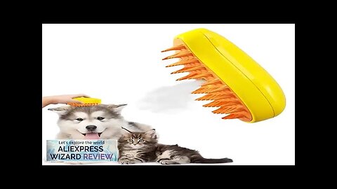 Steamy Dog Brush Electric Spray Cat Hair Brush 3 in1 Dog Steamer Review