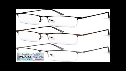 3 Pack Blue Light Blocking Reading Glasses for Men Stylish Half Frame Review