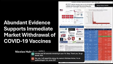 COVID 'Vaccine' Data - 'Vaccines' Are Fundamentally Harmful To The Human Body - Dr. Nicolas Hulscher