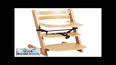 VEVOR Wooden High Chair for Babies & Toddlers Convertible Adjustable Feeding Chair Review