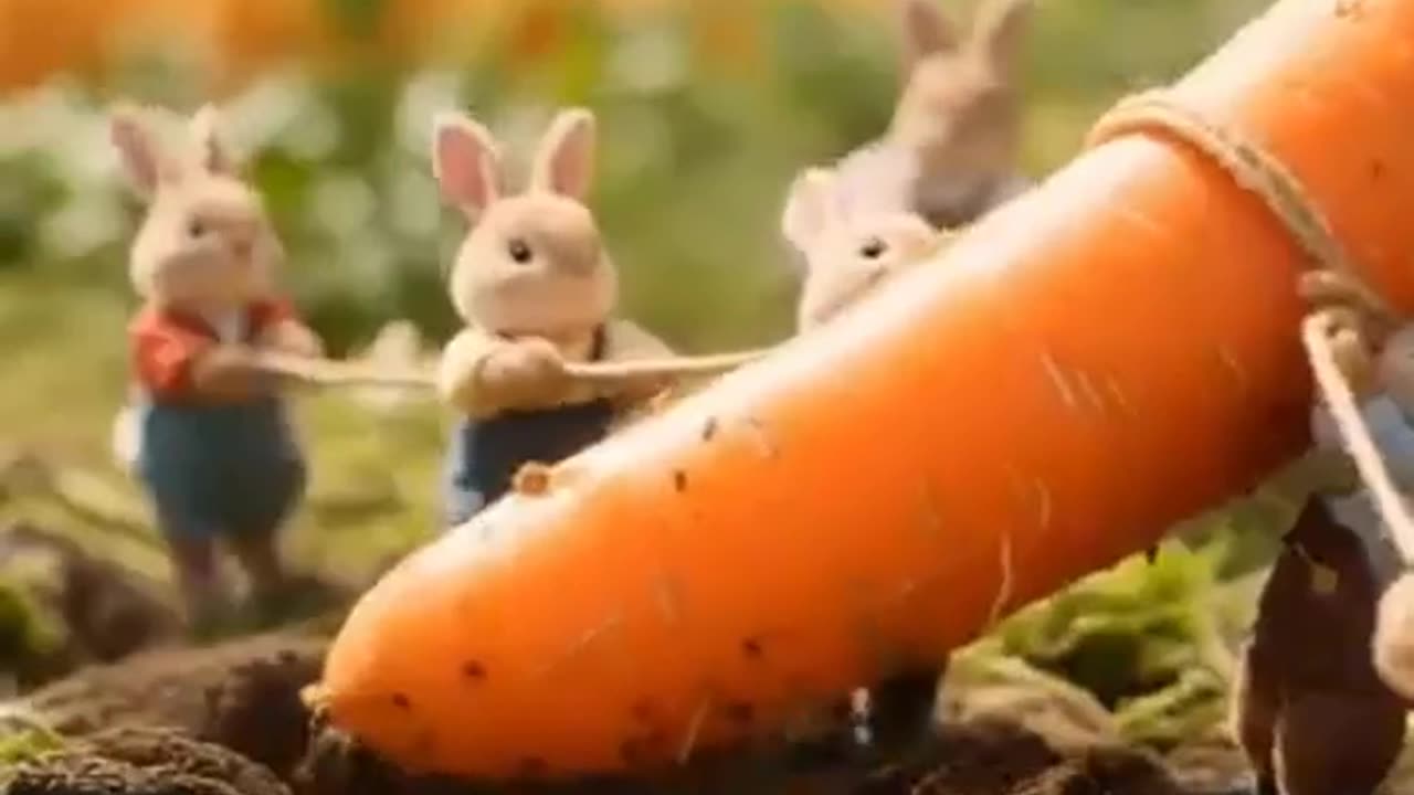 Happy Rabbits Make the Best Carrot Juice Ever! 🥕