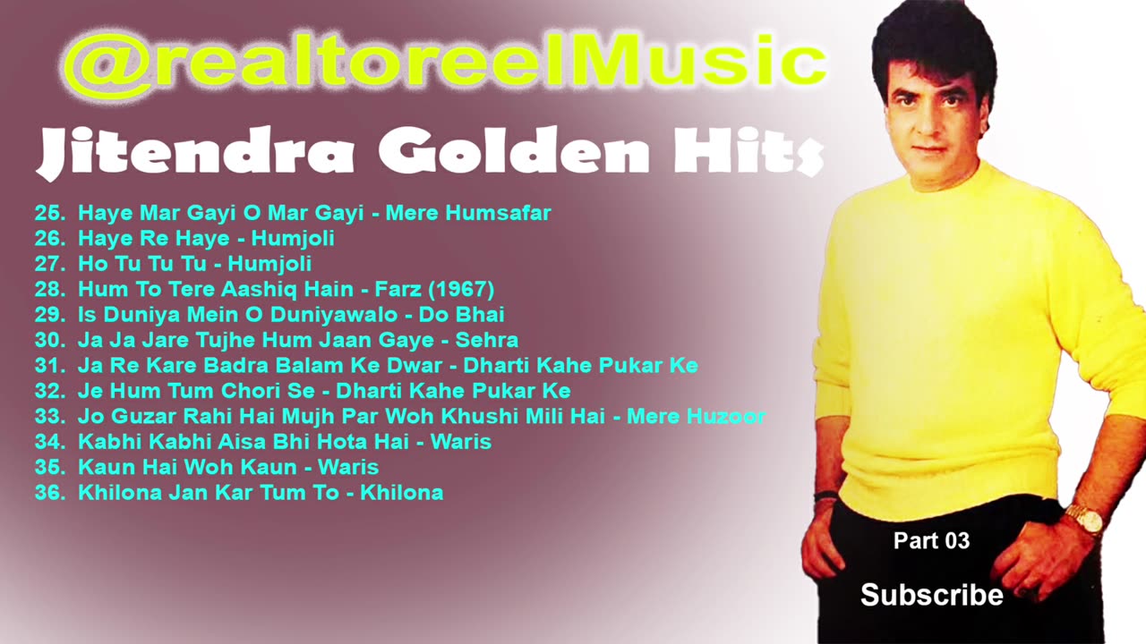 Jeetendra Bollywood Songs: Part 3 – Timeless Melodies on @RealToReelMusic