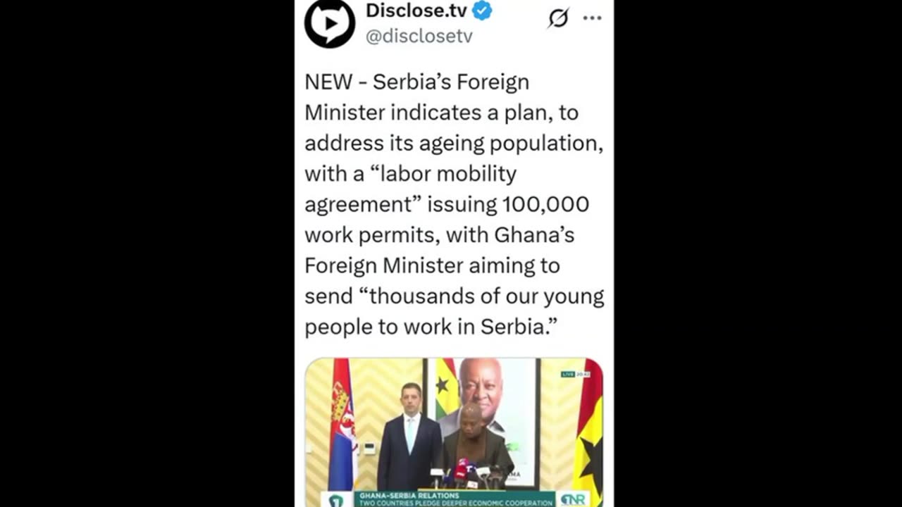Serbia's Foreign Minister Wants Imported Foreign Labor - Every Single Time?