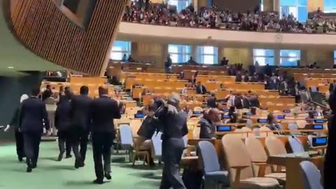 People all walked out of the UN general assembly because they didn’t want to hear Netanyahu speak.