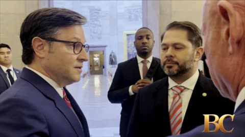 Speaker clashes with Dem senators over Epstein files amid shutdown