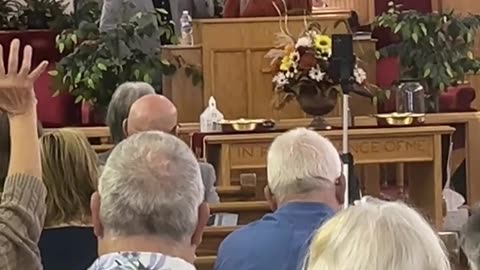 Singing and a short sermon￼