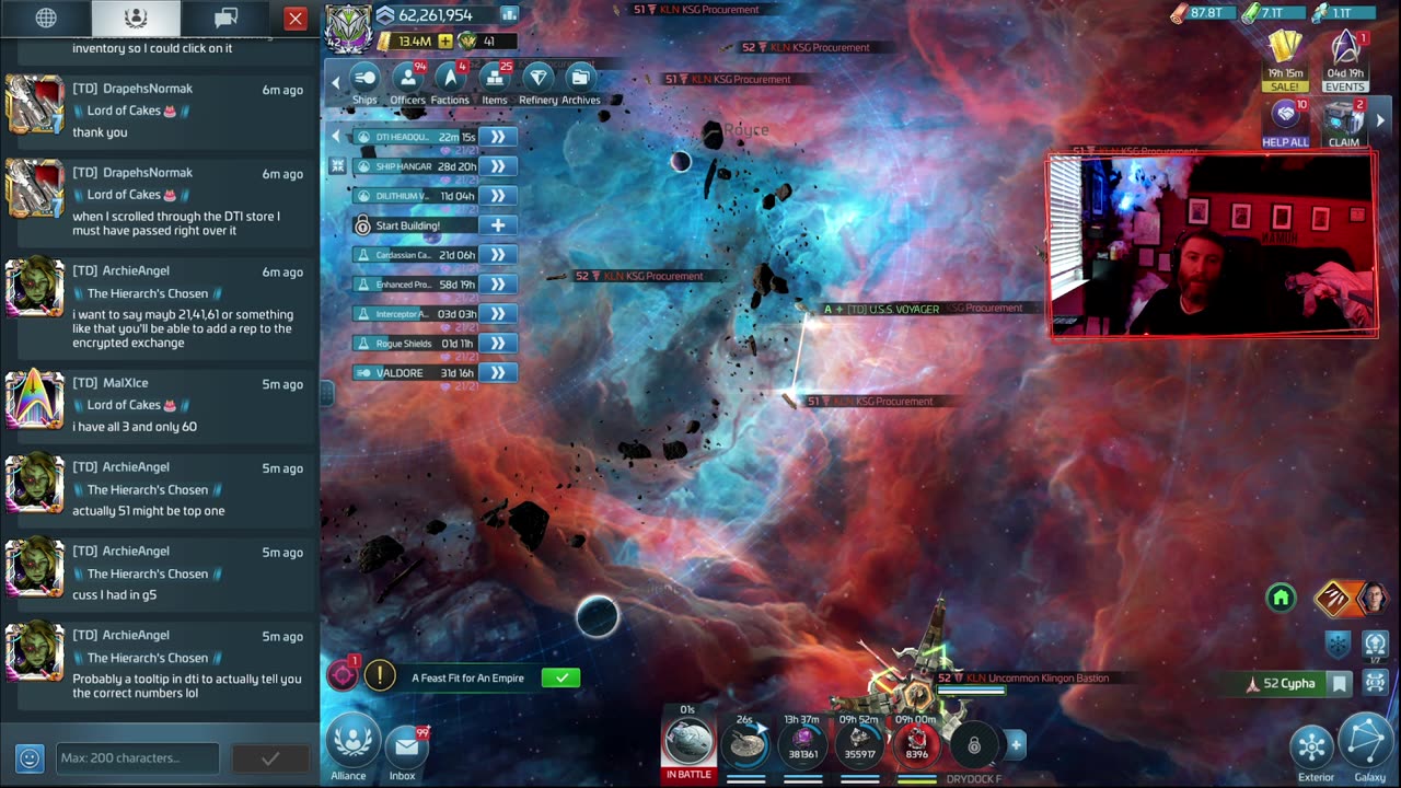 (server 709) Ops 42 New Commander - CincoDeOCHO - STFC Live Stream - Space of Thrones