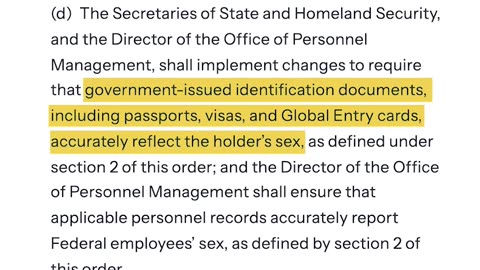 President Donald Trump issued an executive order- recognize only two genders: male and female.