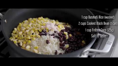 Mexican Inspired Rice and Beans Recipe 🪅 Healthy One Pot Black Bean Vegan Food (Super Easy)