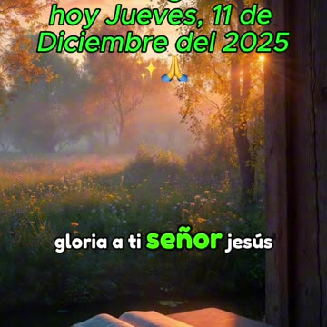 🙏✨Evangelio de hoy Jueves, 11 de Diciembre del 2025✨🙏