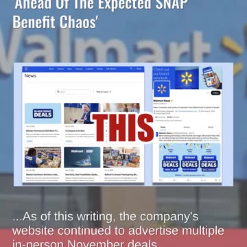 Fact Check: Walmart Did NOT Say It Closes Doors On November 1, 2025, 'Ahead Of...SNAP Benefit Chaos'
