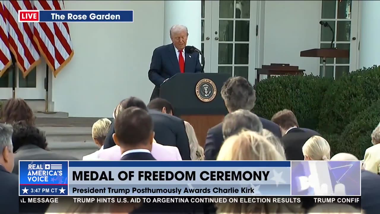 TRUMP HONORS CHARLIE KIRK’S WIDOW, ERIKA