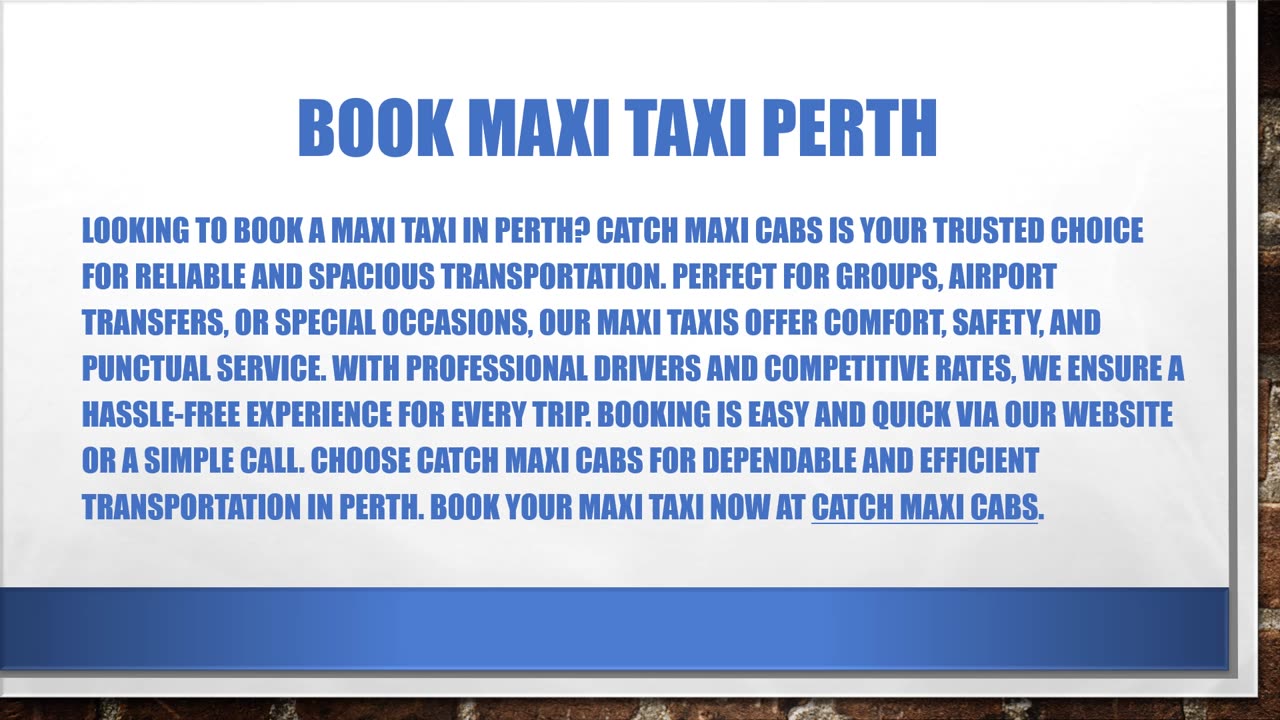 Book Maxi Taxi Perth