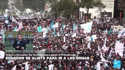 Informe desde Quito: seguidores de Daniel Noboa asisten al último acto de campaña • FRANCE 24