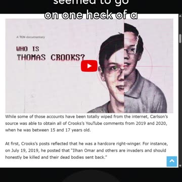 Trump Shooter Thomas Crooks Linked to Neo-Nazi Terrorist Group