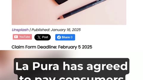 $5.5M La Pura Cosmetics Quick Box Class Action Settlement