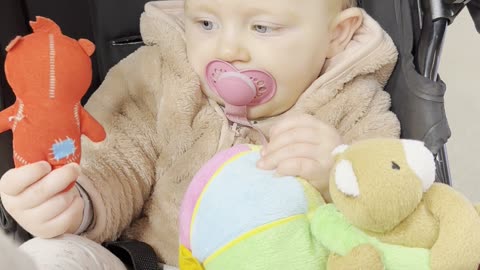 That face says everything 😂 Baby Kayla can make boredom look adorable.