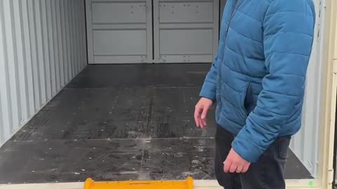 Make loading and unloading your shipping container easy with our super-strong lightweight ramp!