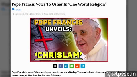 TPV - Pope Francis Urges Jews to Kill Jesus Again if He Returns to Earth 12-31-24