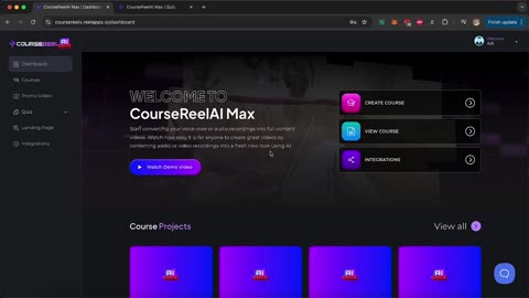 CourseReelAI Max Demo: Effortless Online Course Creation and Sales