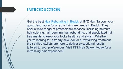 Get the best Hair Rebonding in Bedok