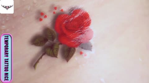 [Temporary Tattoo Nice] #0049 red rose tattoos sticker! Tattoo Temporary sticker