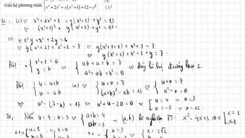 System of equations - Hệ phương trình đại số