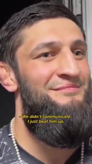 Khamzat Chimaev is asked how he communicated with Sean Strickland while training together