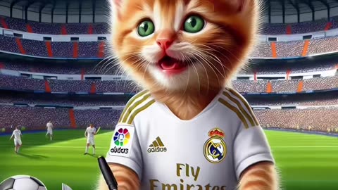 Cute Kitten Dreams To Be A Soccer #cute #cat #funny