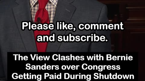 The View Clashes with Bernie Sanders over Congress Getting Paid During Shutdown