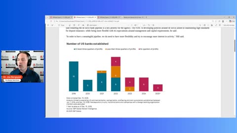 A look at bank charter applications, De Novo startups, IPOs, and M&A to start 2026