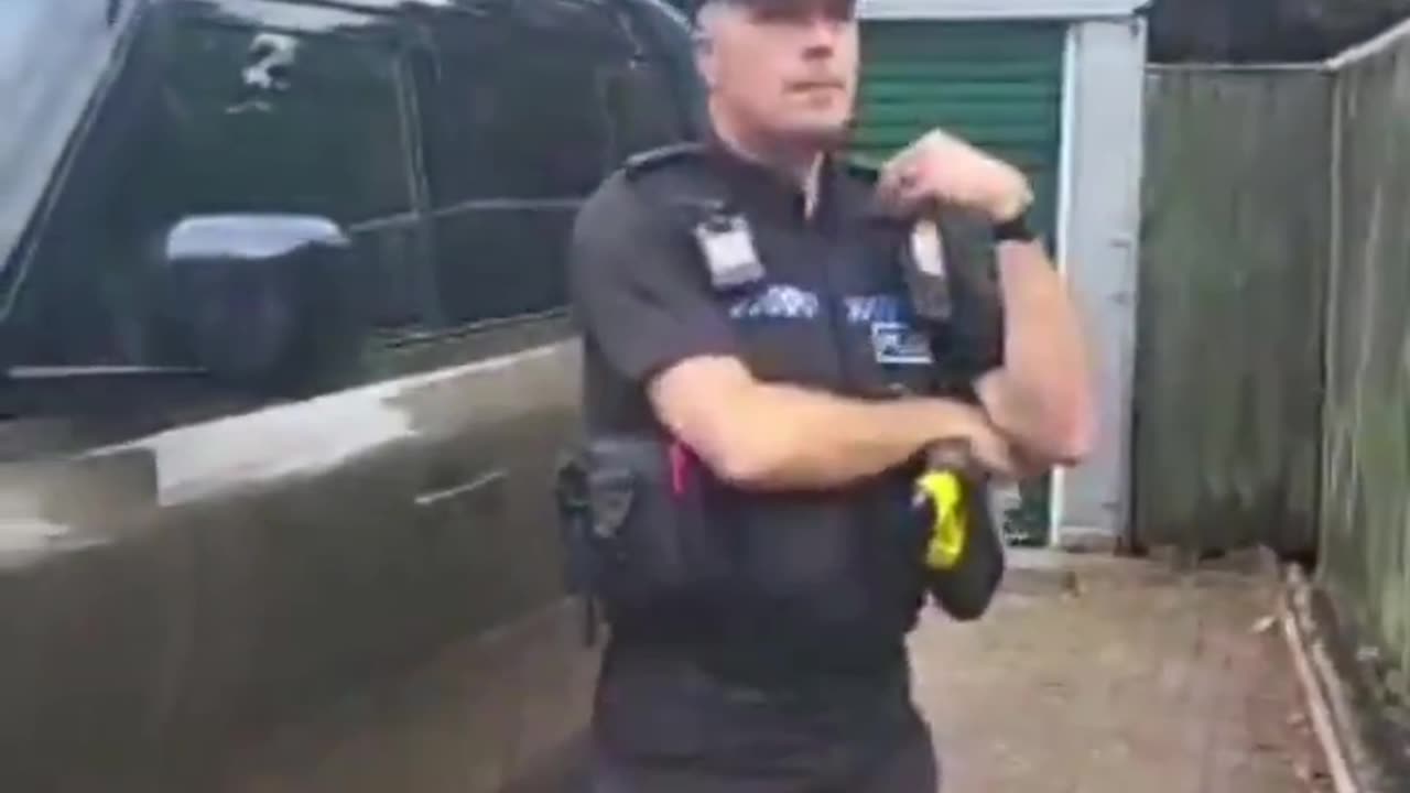 British police capture and arrest an elderly man because some of his social media posts...