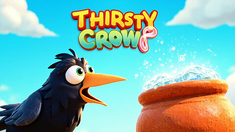 👉 The Thirsty Crow 🐦 Full Moral Story for Kids | Animation