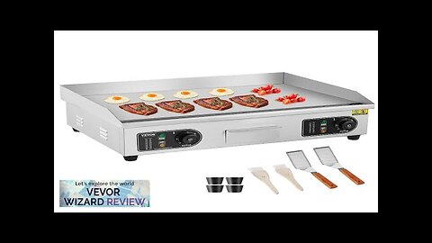 VEVOR Commercial Electric Griddle 2800W Countertop Flat Top Grill 122℉-572 ℉ Adjustable Review