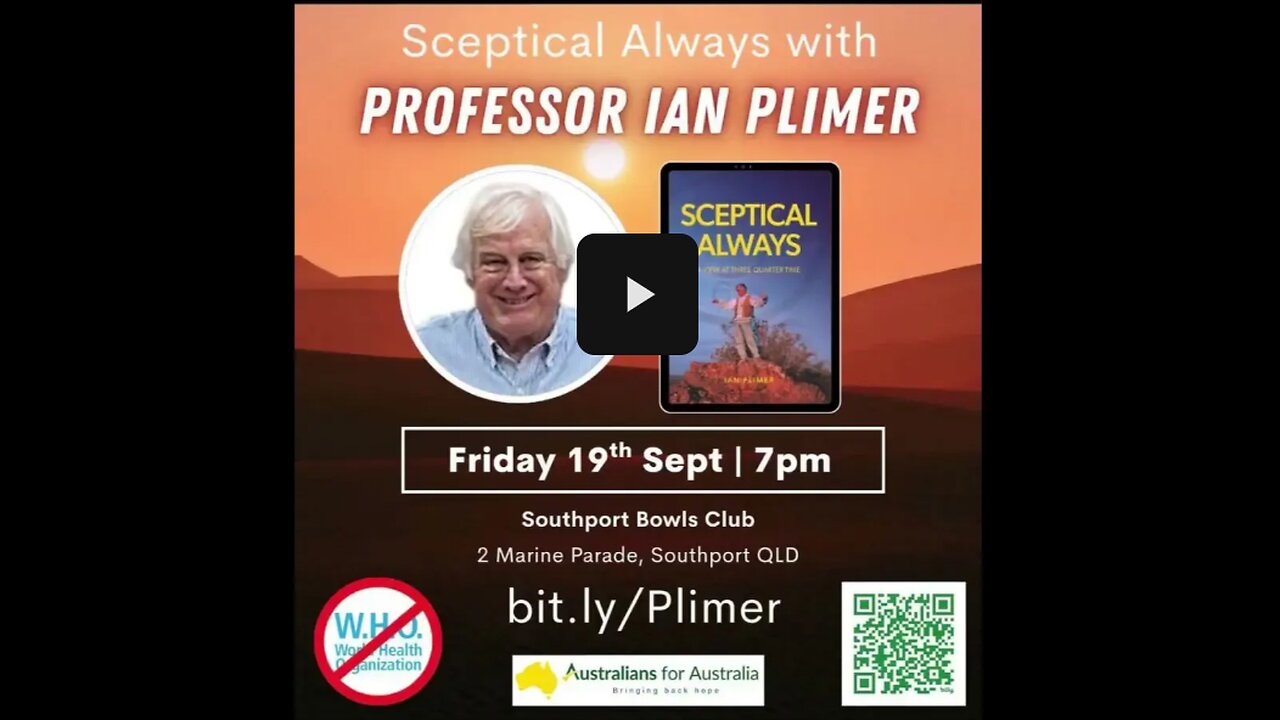 Professor Plimer speaking at an "Australians for Australia" Event