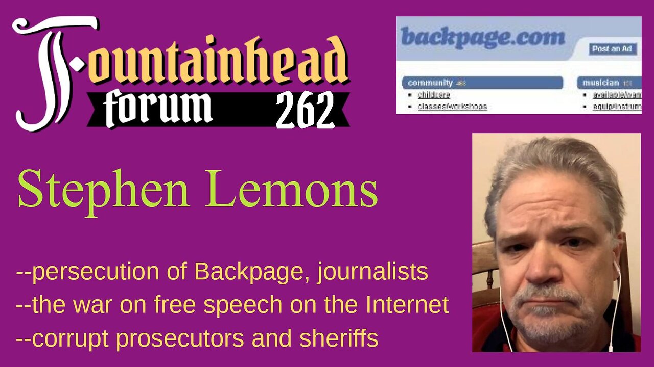 FF-262: Stephen Lemons on the prosecution of Backpage and the implications for free speech