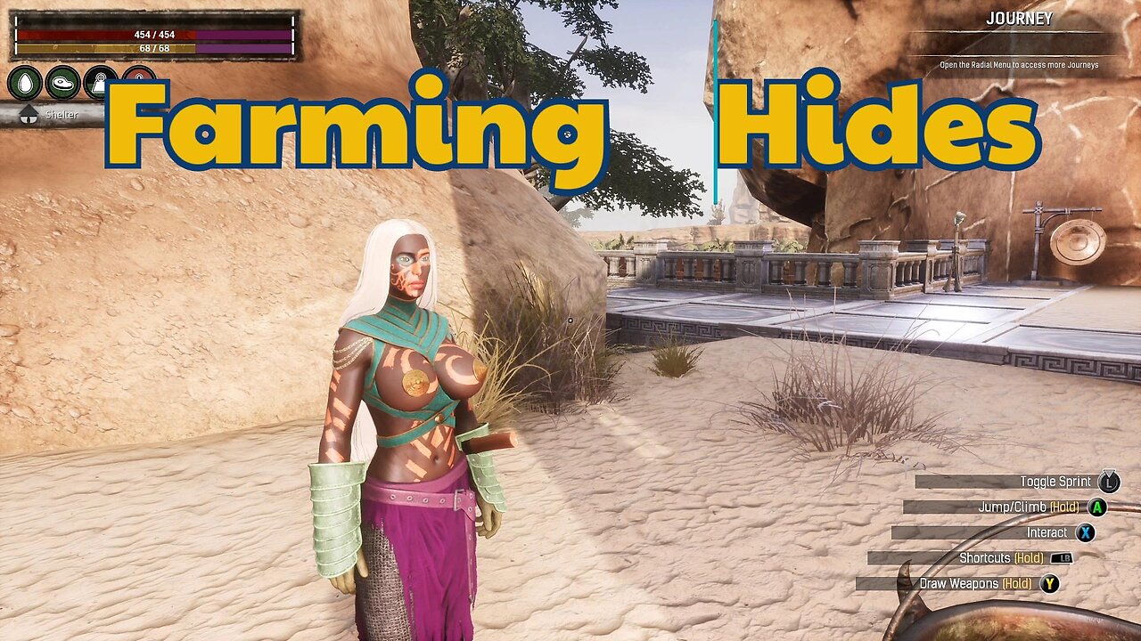 Conan Exiles farming hides best place beginners guide busty