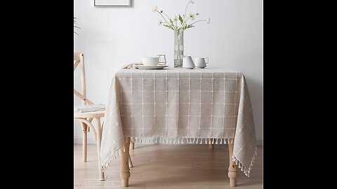 Three-dimensional Jacquard Checkered Tablecloth