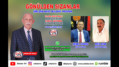 Şair Hüseyin Ünlü İle Gönülden Sızanlar, Yazar Şenel Gönen, Reis Ayar, 13. Bölüm