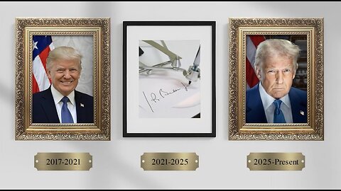Trump TROLLS Biden With EPIC Auto Pen Portrait - Presidential Walk of Fame