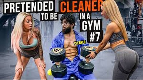 32KG Mop Shocks GIRLS and BodyBuilders in a GYM _ Pretended to be a CLEANER