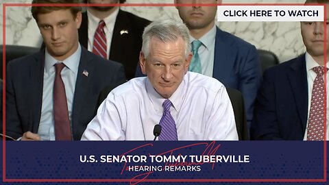 Senator Tuberville Speaks at Senate Aging Committee Hearing on Drugs