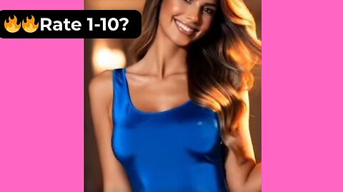 🔥 Rate Her Body in This Shiny Blue Dress 1-10? 😍 Supermodel 4K
