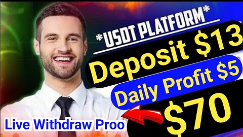 Best High Profitable USDT Earning Platform | $70 USDT Live Withdraw Proof