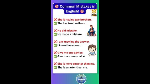 Most Common Mistakes in English grammar you need to avoid ut #error #english #shorts