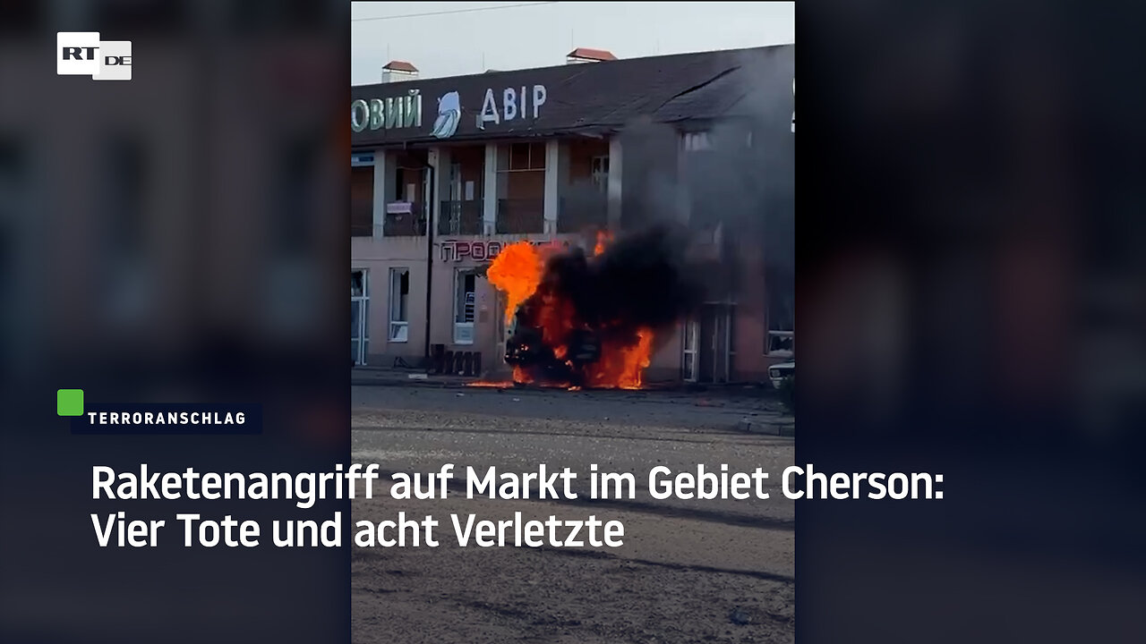 Raketenangriff auf Markt im Gebiet Cherson: Vier Tote und acht Verletzte